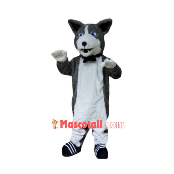 Cute Plush Husky Mascot Costume