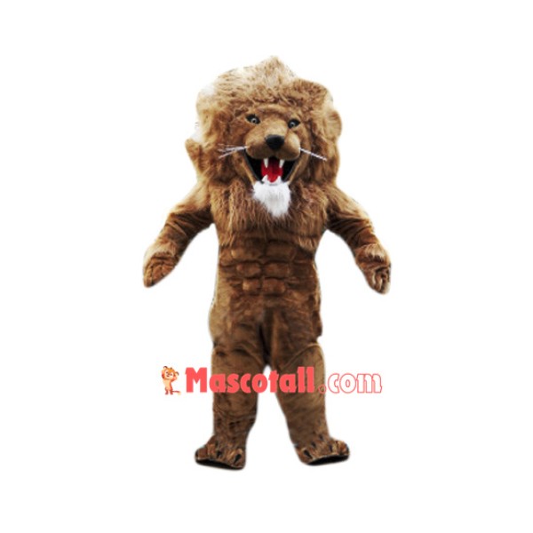 Fierce Muscular Lightweight Lion Mascot Costume