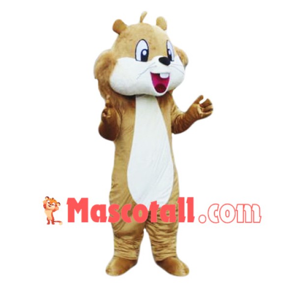 Friendly Adult Squirrel Mascot Costume