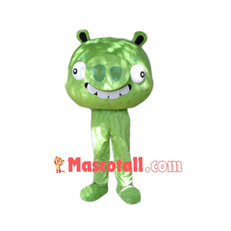 Green Pig Mascot Costume