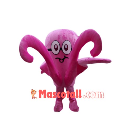 Pink Octopus Mascot Costume
