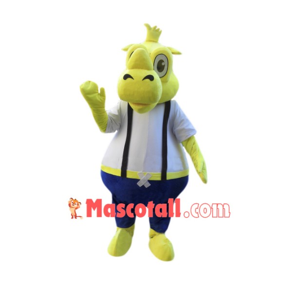 Yellow Rhino Mascot Costume