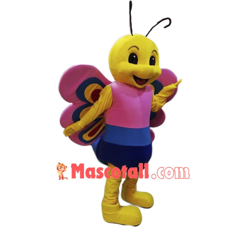 Friendly Lightweight Butterfly Mascot Costume