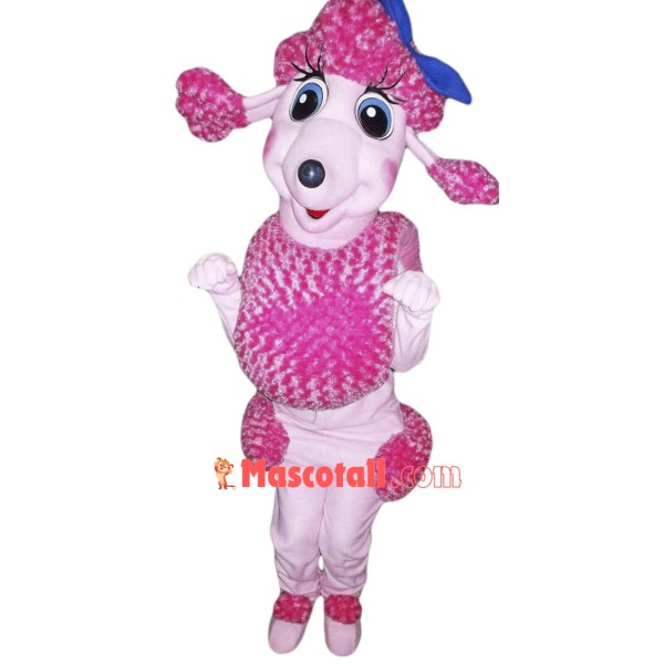 Pink Poodle Dog Mascot Costume