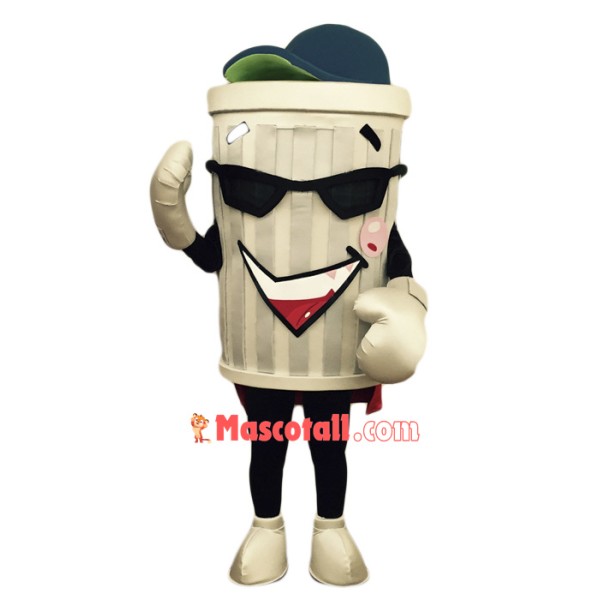 Happy Trash Can Mascot Costume