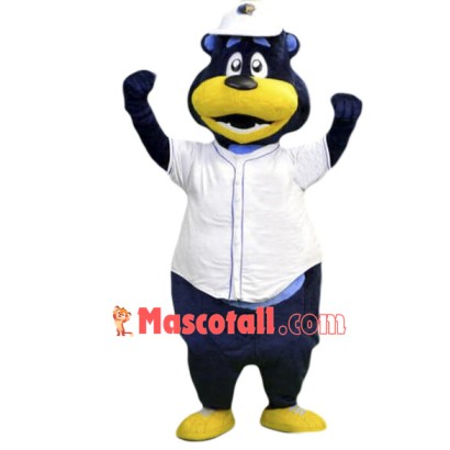 Happy Baseball Bear Mascot Costume