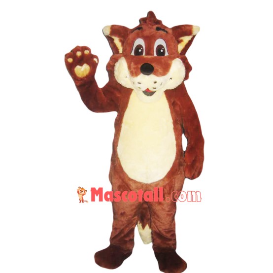 Happy Red Fox Mascot Costume
