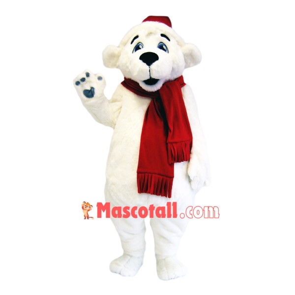 Happy Lightweight Polar Bear Mascot Costume