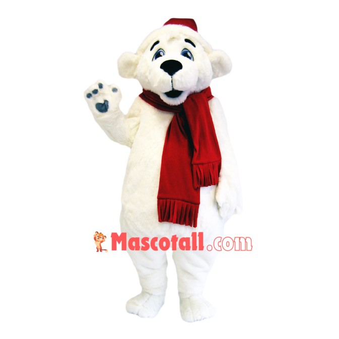 Happy Lightweight Polar Bear Mascot Costume