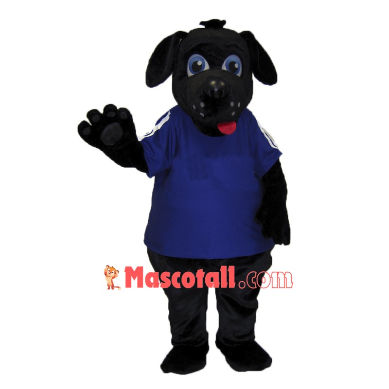 College Black Dog Mascot Costume