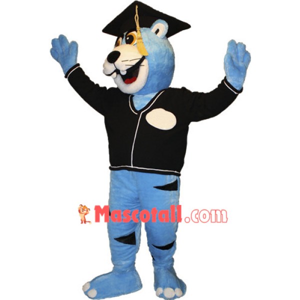 Blue Erudite Panther Mascot Costume
