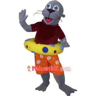 Happy Lightweight Sea Lion Mascot Costume