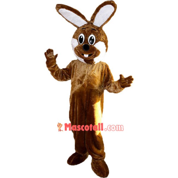 Brown & White Rabbit Mascot Costume