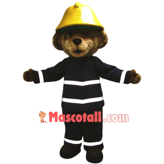 Fire Safety Bear Mascot Costume