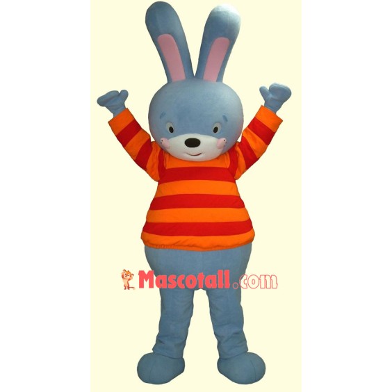 High Blue Bunny Mascot Costume