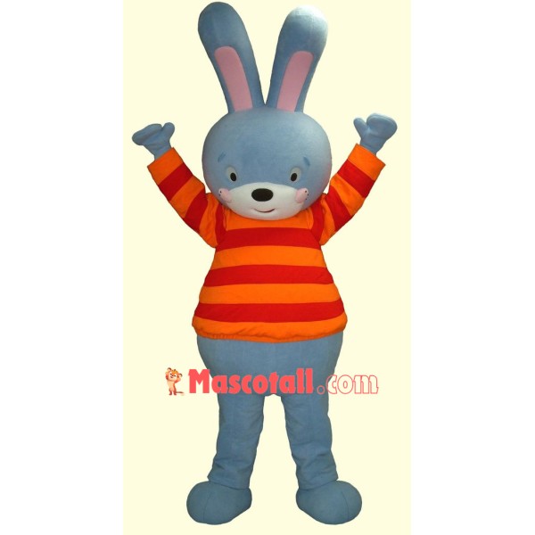 High Blue Bunny Mascot Costume