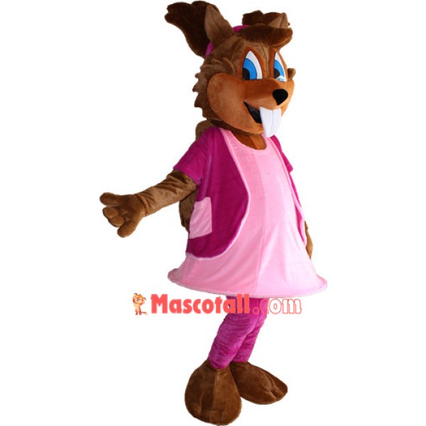 Girl Squirrel Mascot Costume