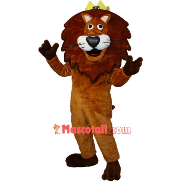 Happy Lightweight King Lion Mascot Costume