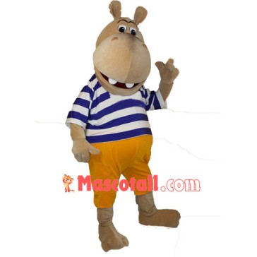 Happy Lightweight Hippo Mascot Costume