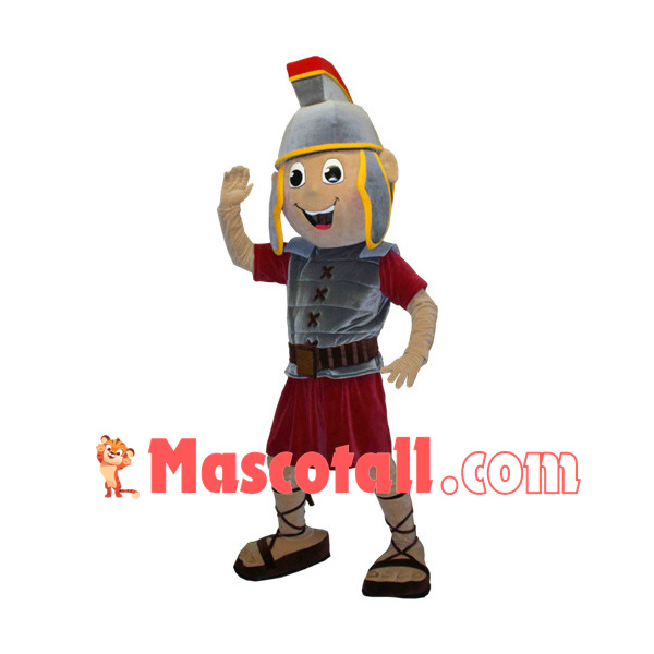 Happy Spartan Trojan Knight Mascot Costume