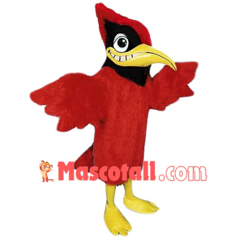 Fur Fabric Red Cardinal Mascot Costume