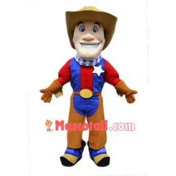 Happy Lightweight Cowboy Mascot Costume