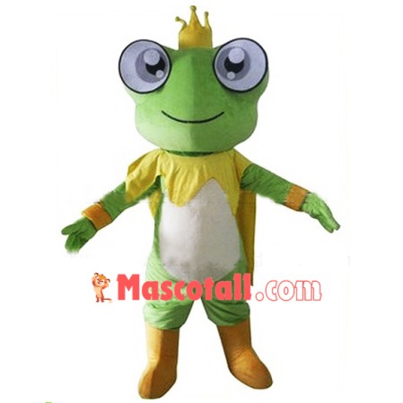 King Frog Mascot Costume