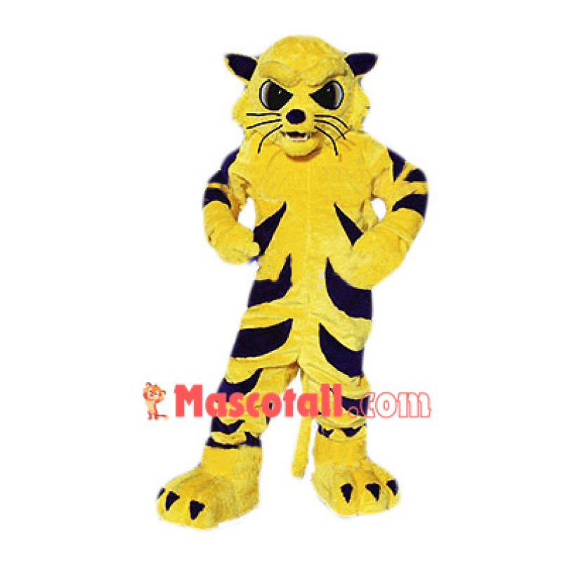 Yellow Wildcat Mascot Costume