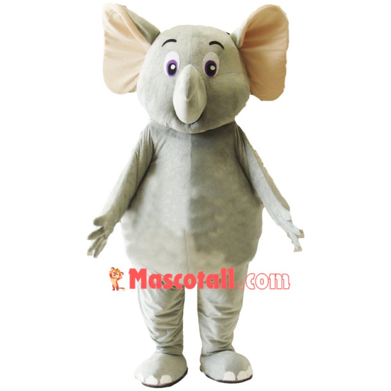 Little Cute Grey Elephant Mascot Costume