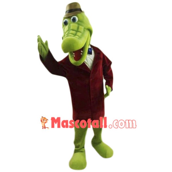 Gentlemanly Crocodile Mascot Costume