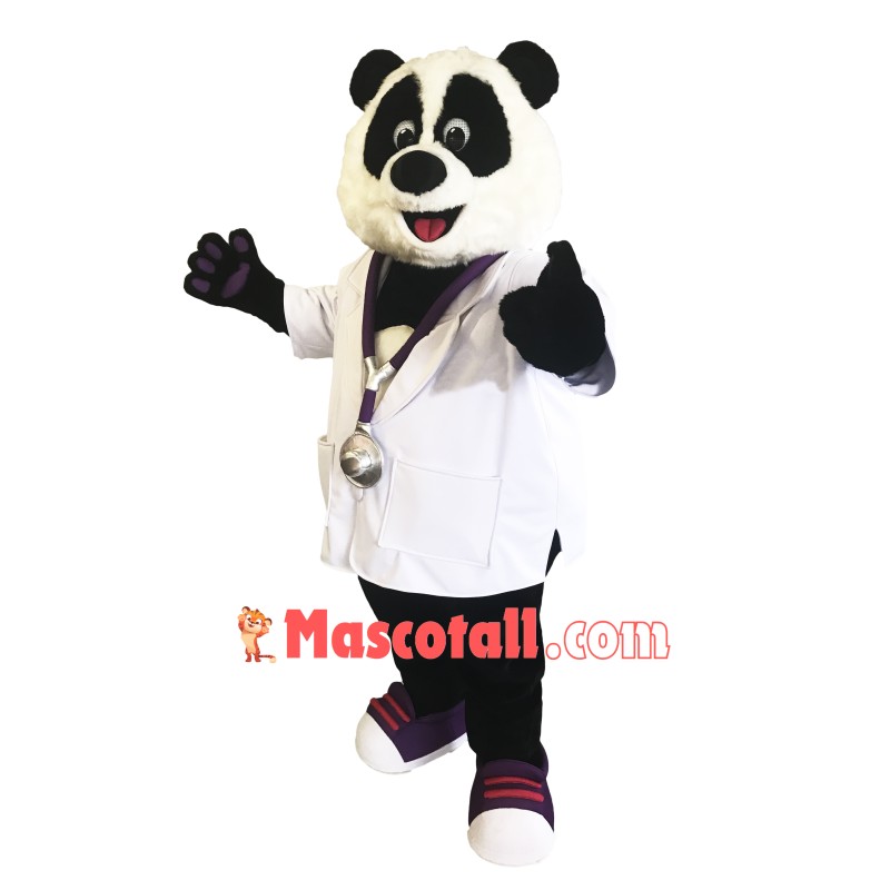 Doctor Panda Mascot Costume