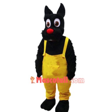 Big Eye Black Dog Mascot Costume