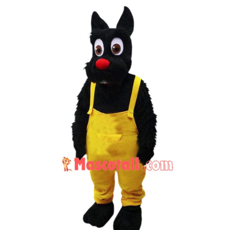 Big Eye Black Dog Mascot Costume