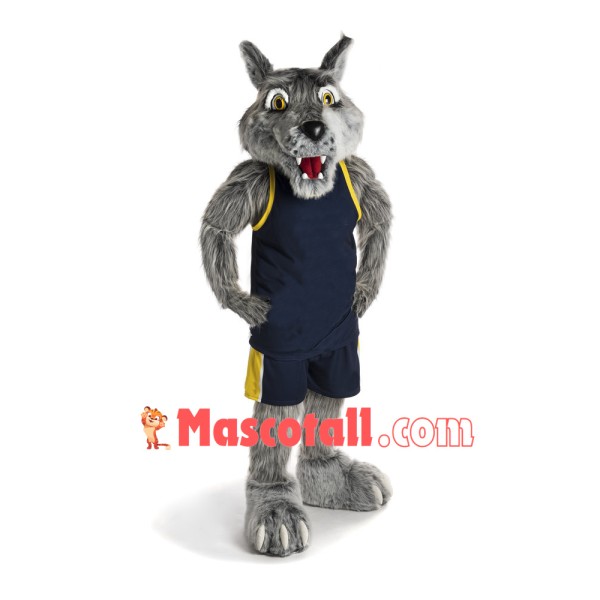 School Sport Wolf Mascot Costume