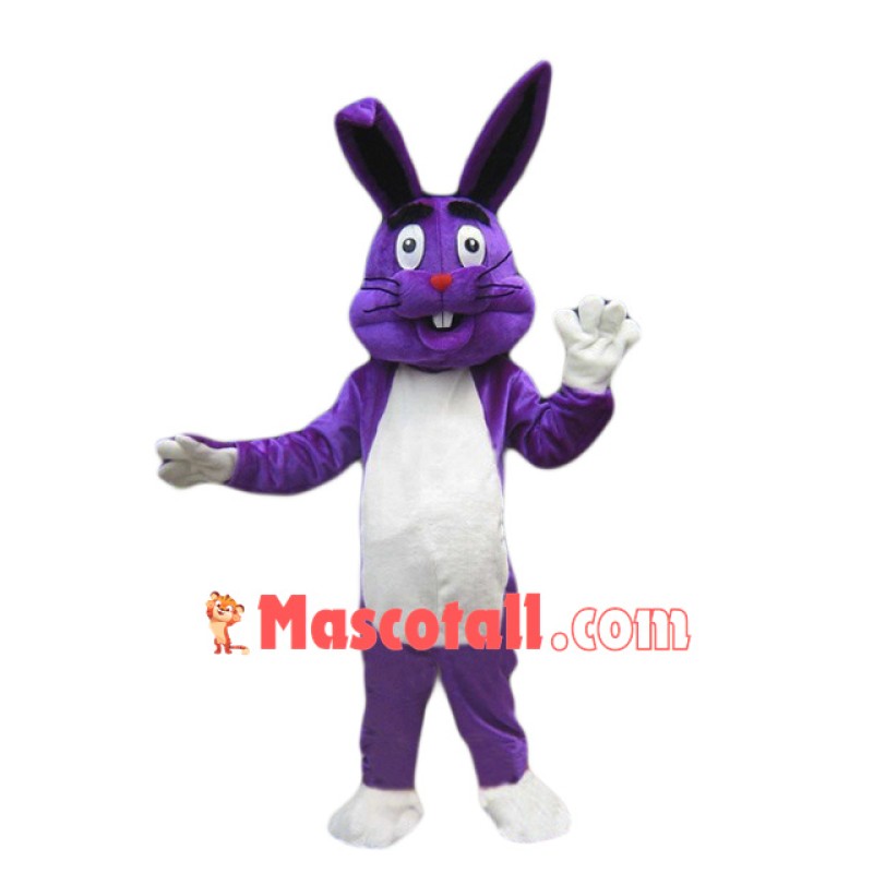 Purple Easter Bunny Mascot Costume