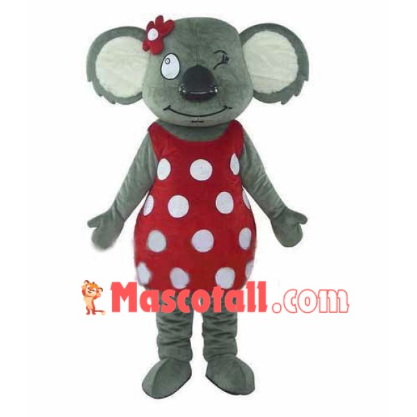 Cute Girl Koala Mascot Costume