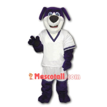 Purple Sport Dog Mascot Costume