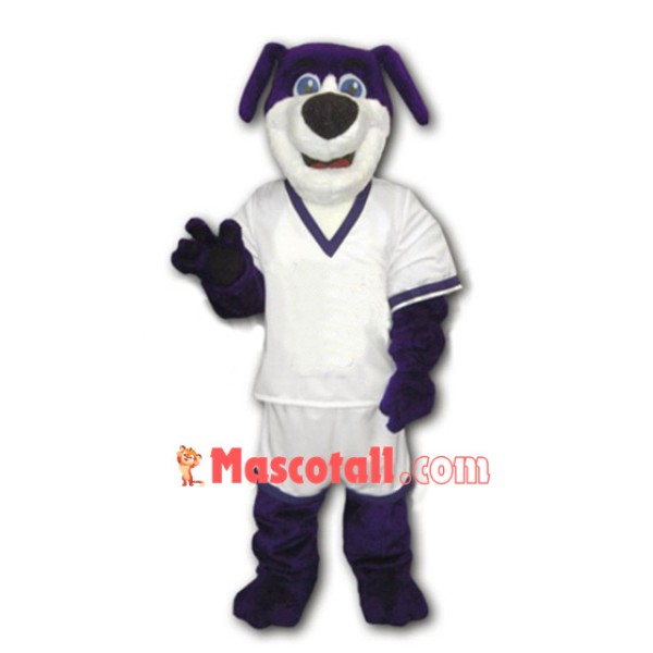 Purple Sport Dog Mascot Costume