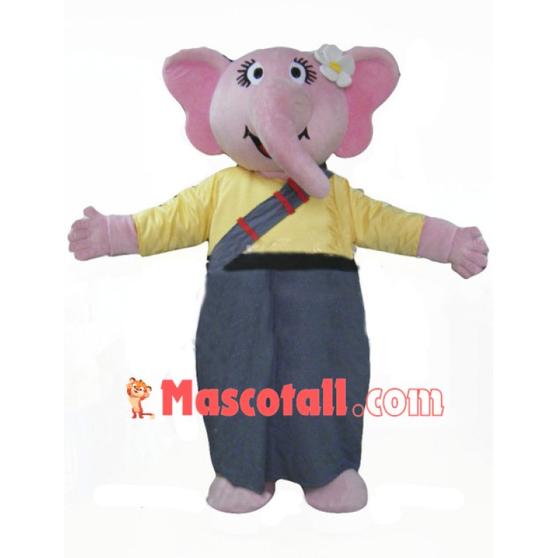Girl Elephant Mascot Costume