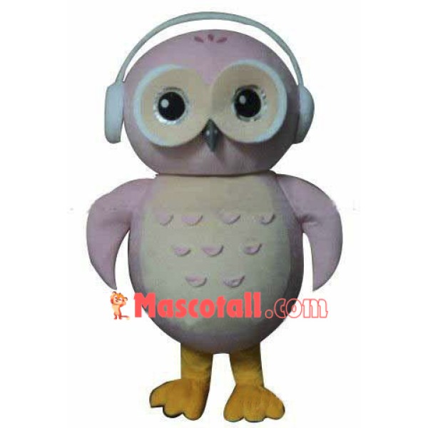 Pink Owl Mascot Costume