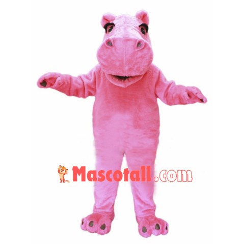 Pink Lightweight Hippo Mascot Costume