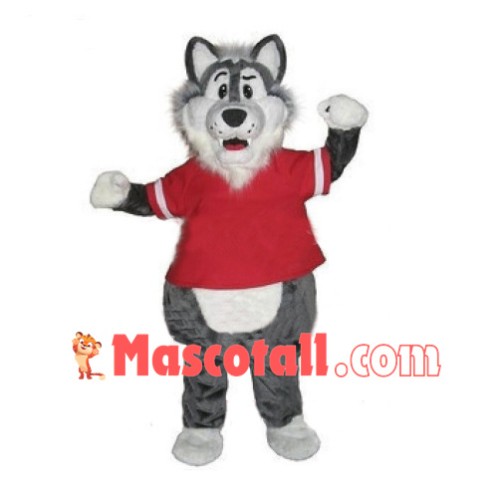 Lovely Grey Wolf  Mascot Costume