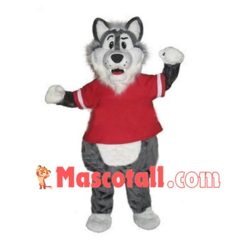Lovely Grey Wolf  Mascot Costume