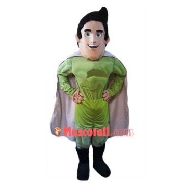 Green Hero Super Man Mascot Costume