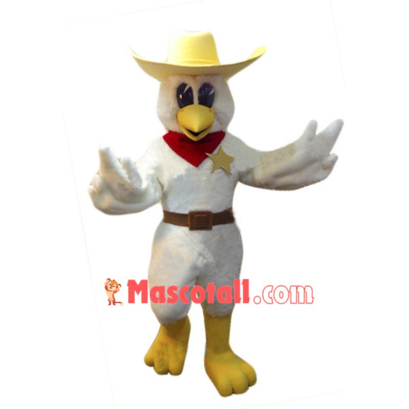 Cowboy Chicken Mascot Costume