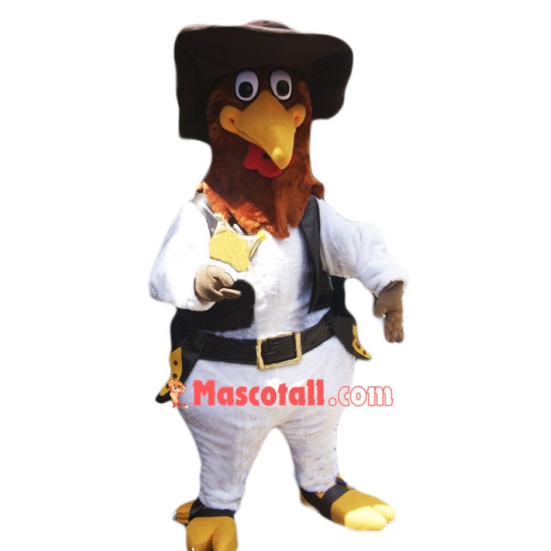 Police Rooster Mascot Costume