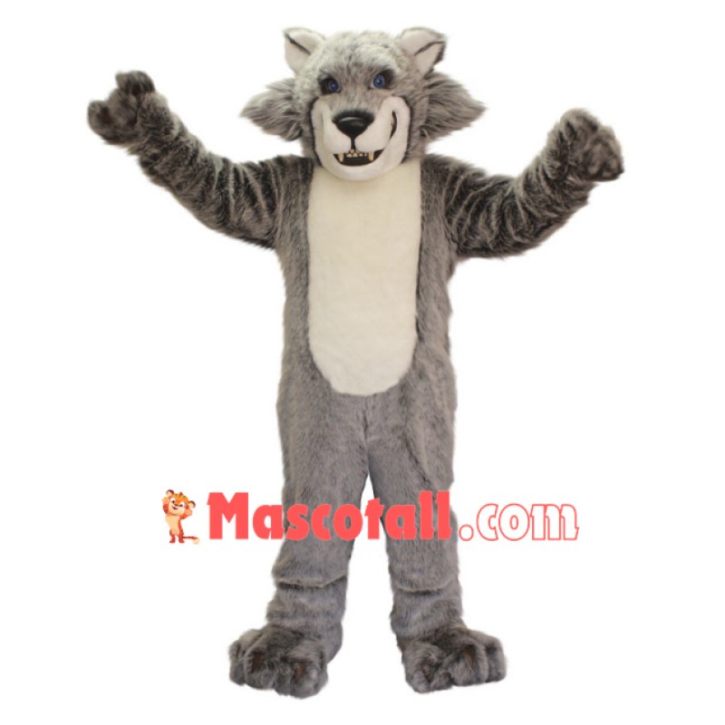 Gray Wolf Mascot Costume