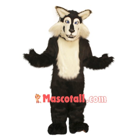Black & White Wolf Mascot Costume Free Shipping
