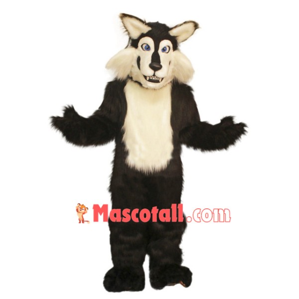 Black & White Wolf Mascot Costume Free Shipping