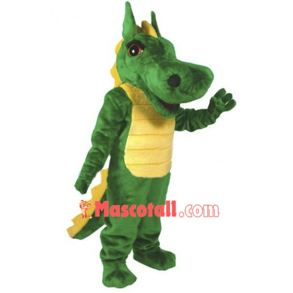 Big Green Dragon Mascot Costume